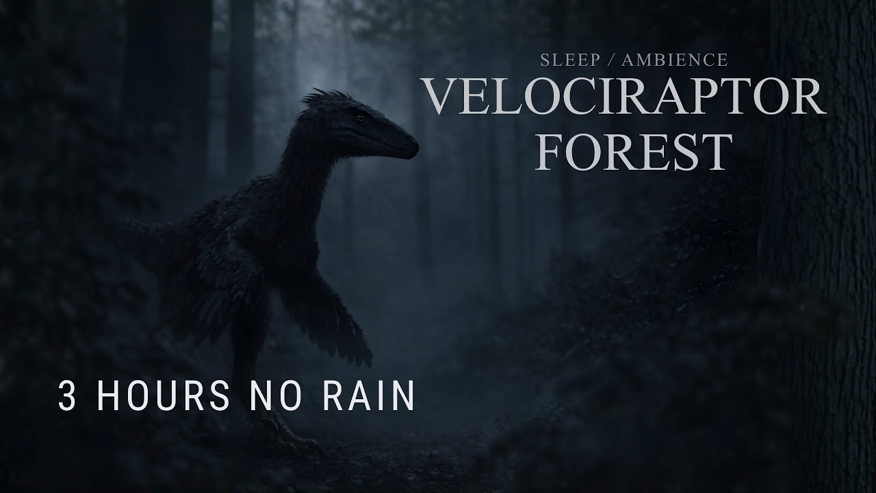 Lost in Velociraptor Territory | Foggy Late Cretaceous Forest Ambience 3 Hours