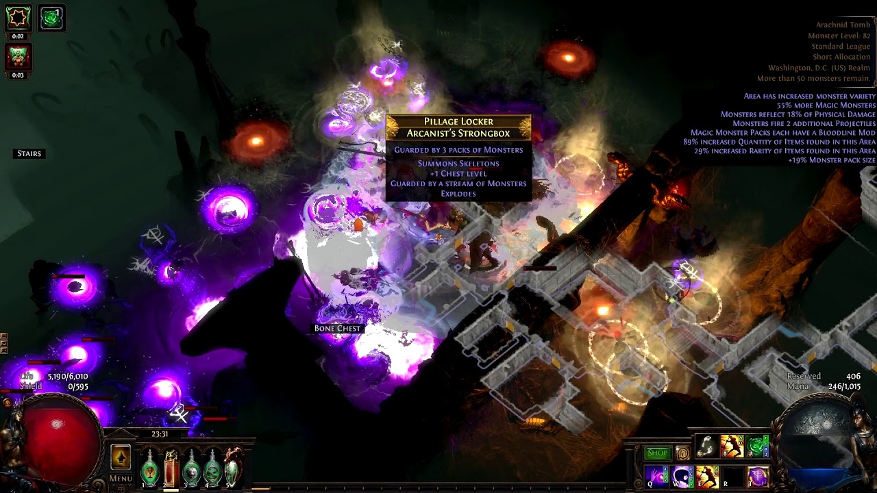3.2 - Hungry Loop Decay Death Aura - Shaped Arachnic Tomb