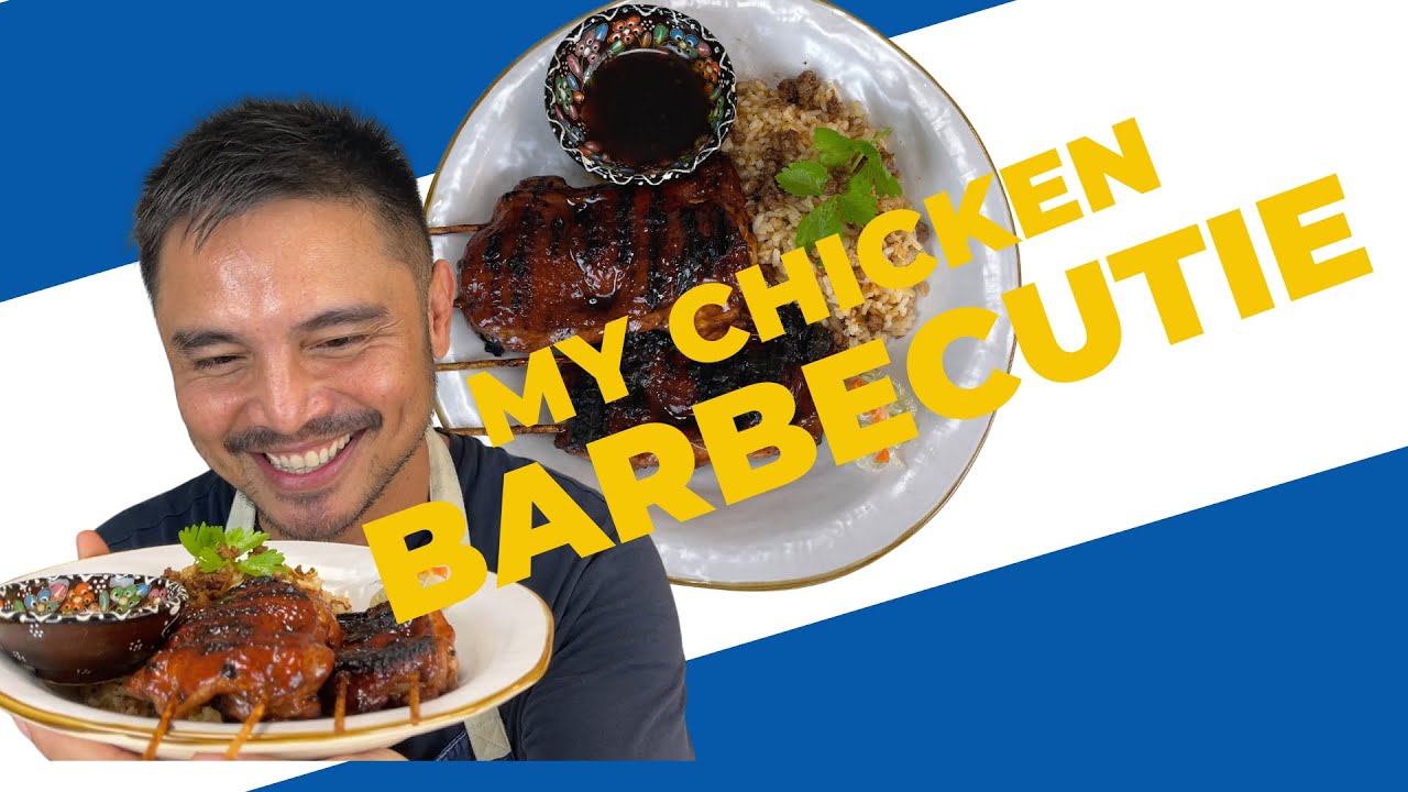 My Chicken Barbeque with Atchara, Peanut Sauce and Chorizo Dirty Rice