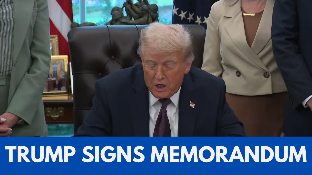 President Trump Signs Presidential Memorandum at the White House