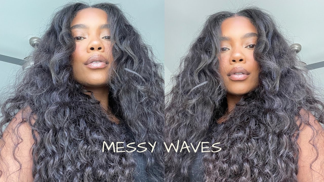 Straight to Curly EASIST V Part Wig Install Ft. Beauty Forever