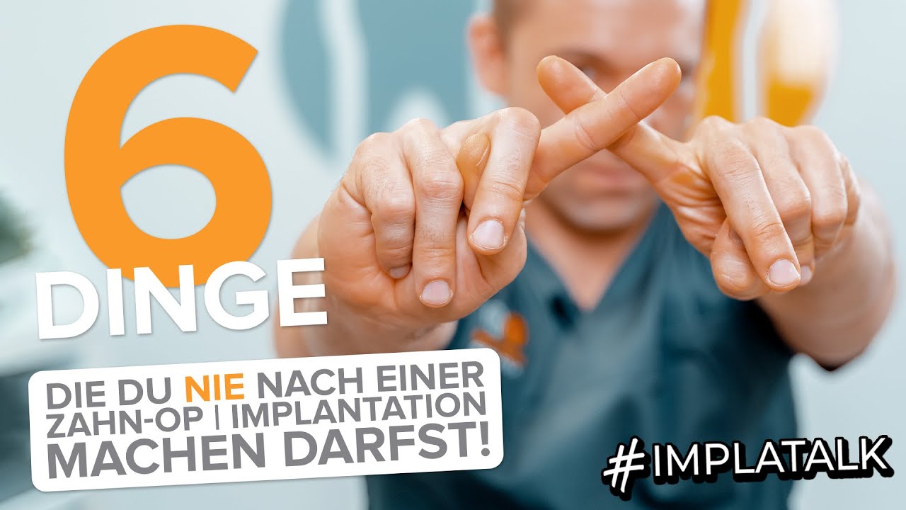 6 Dinge, die man nach Zahn-OP oder Implantation NICHT machen darf!