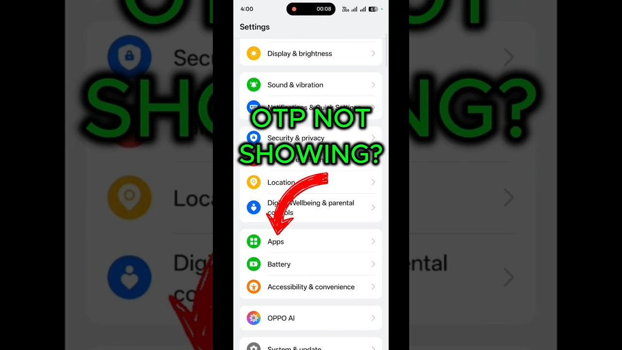 How to Fix OTP Not Showing on Android 📩