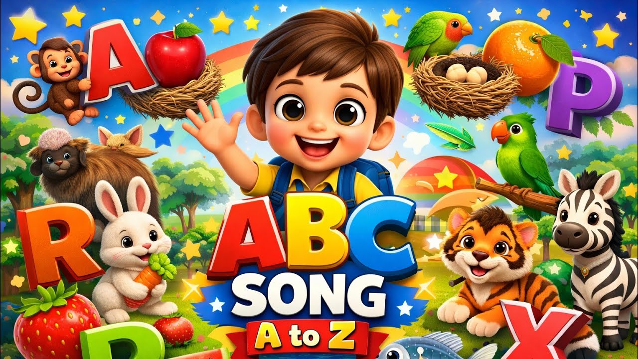 ABC Song A to Z 🎶 | Alphabet Learning Rhymes for Kids