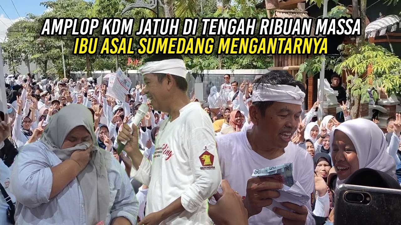 AMPLOP KDM BERISI UANG JATUH DI TENGAH RIBUAN MASSA | IBU ASAL SUMEDANG MENGANTARNYA