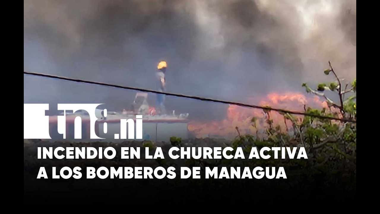 Por tercera vez consecutiva, La Chureca se incendia en Managua