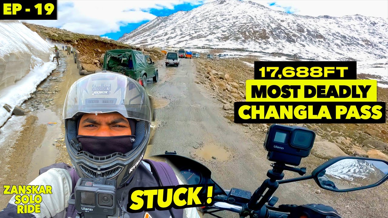 CHANGLA PASS KA DEADLIEST EXPERIENCE ON 125CC | LEH TO PANGONG LAKE | LADAKH BIKE TRIP | BIKE RIDE