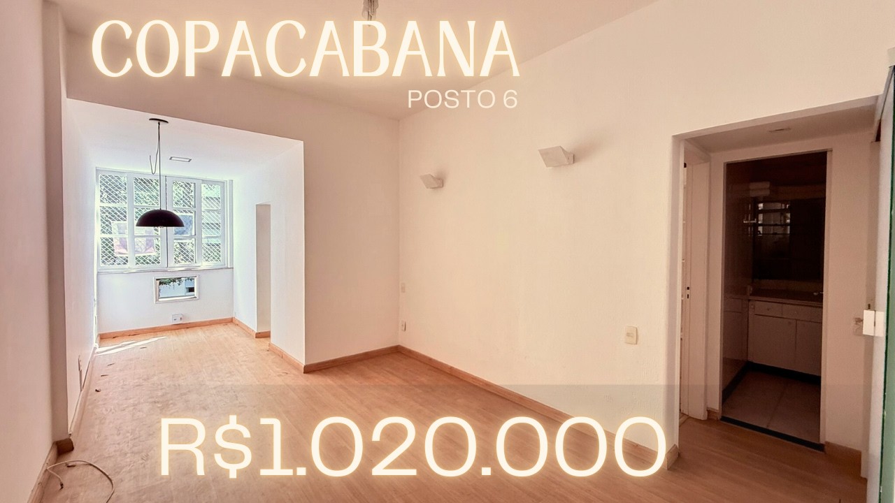 Copacabana Posto 6: 2 Quartos com Vaga e Potencial Airbnb | R$ 1.020.000