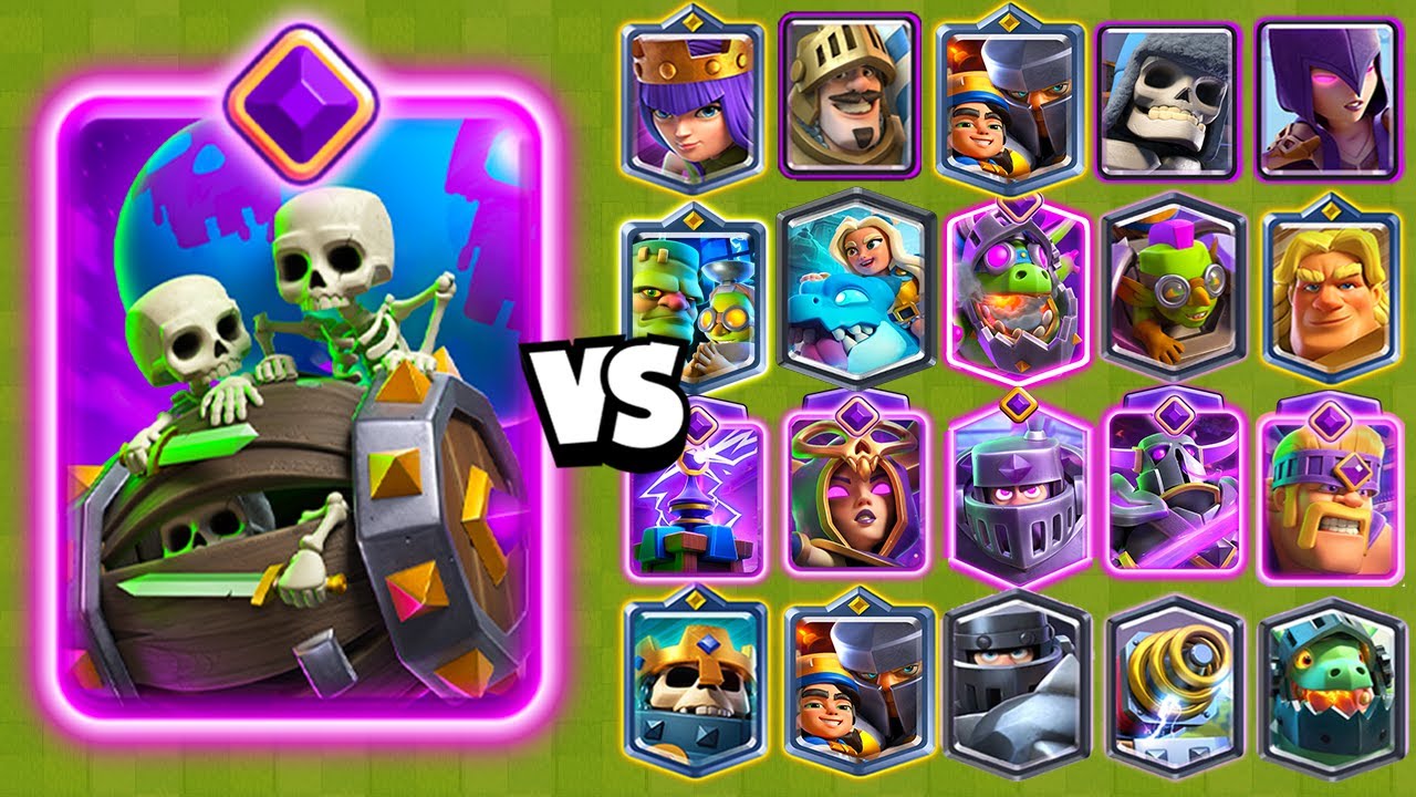 BARRIL de ESQUELETOS EVO vs TODAS LAS CARTAS | NUEVA CARTA | Clash Royale