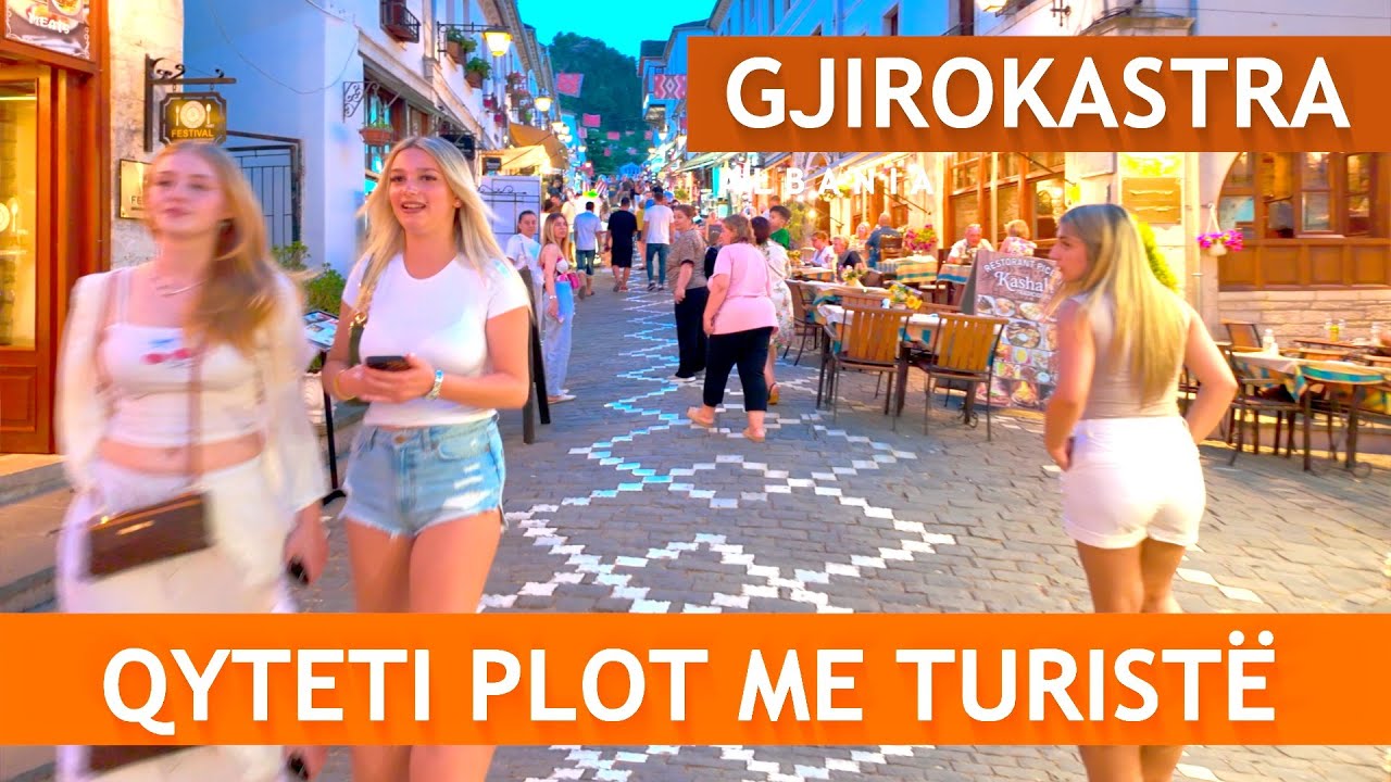 GJIROKASTRA ALBANIA🇦🇱 OLD TOWN🏖️SEZONI VEROR NË GJIROKASTËR🏝️🍹SUMMER SEASON 2025 [4K HDR]