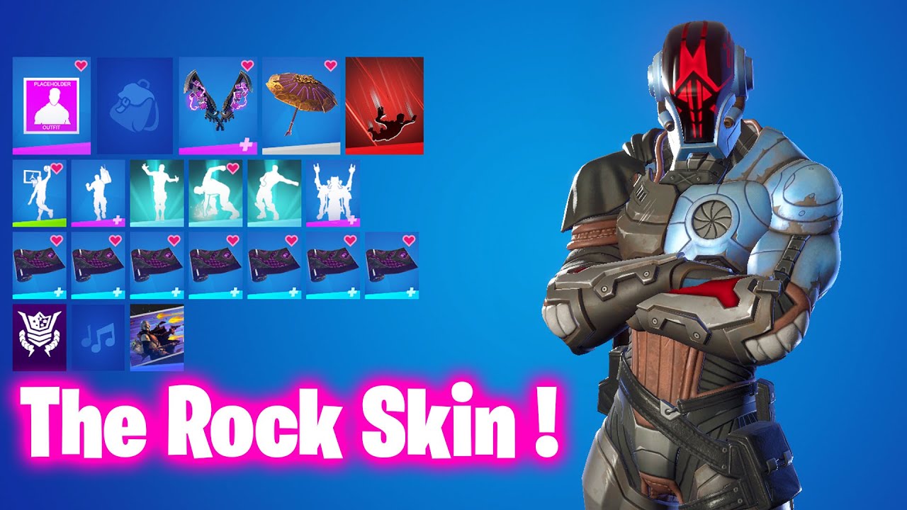 Chapter 3 Secret Skin ( The Rock skin in fortnite ) The foundation skin !