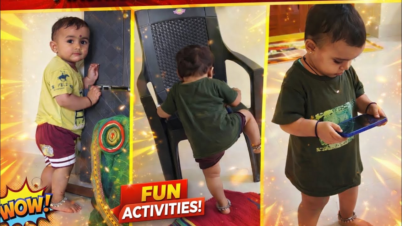 baby activity video 😍😂|| 1 YEAR OLD ROUTINE  || Activity || Baby Learning Videos @AkashShital24 
