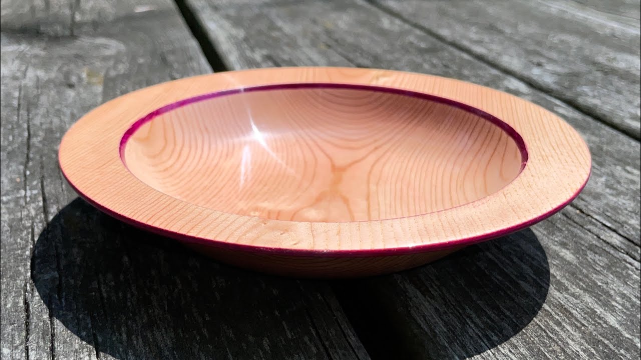 Woodturning A Stunningly Elegant Bowl From An Unexpecting Pine Blank w/Help From A Purple Sharpie 💜