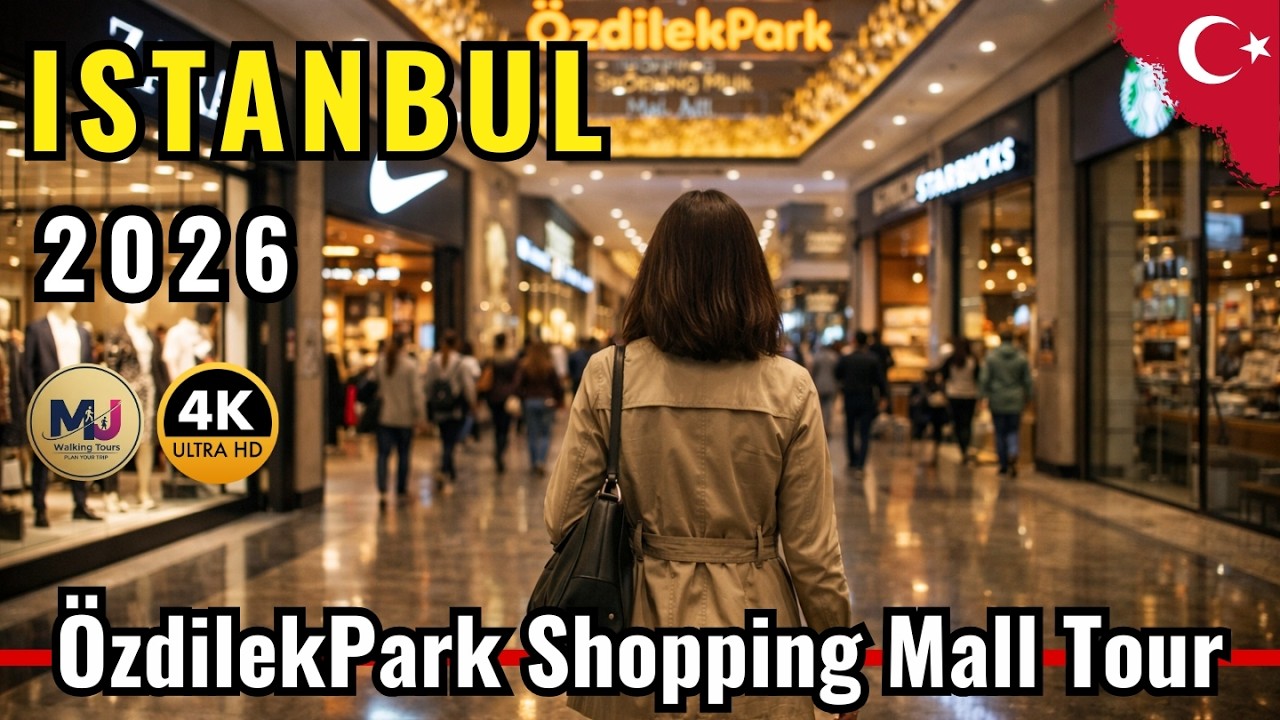 Istanbul Walking Tour 4K | Inside &Ouml;zdilekPark Istanbul Shopping Mall | Real Istanbul Life 2026