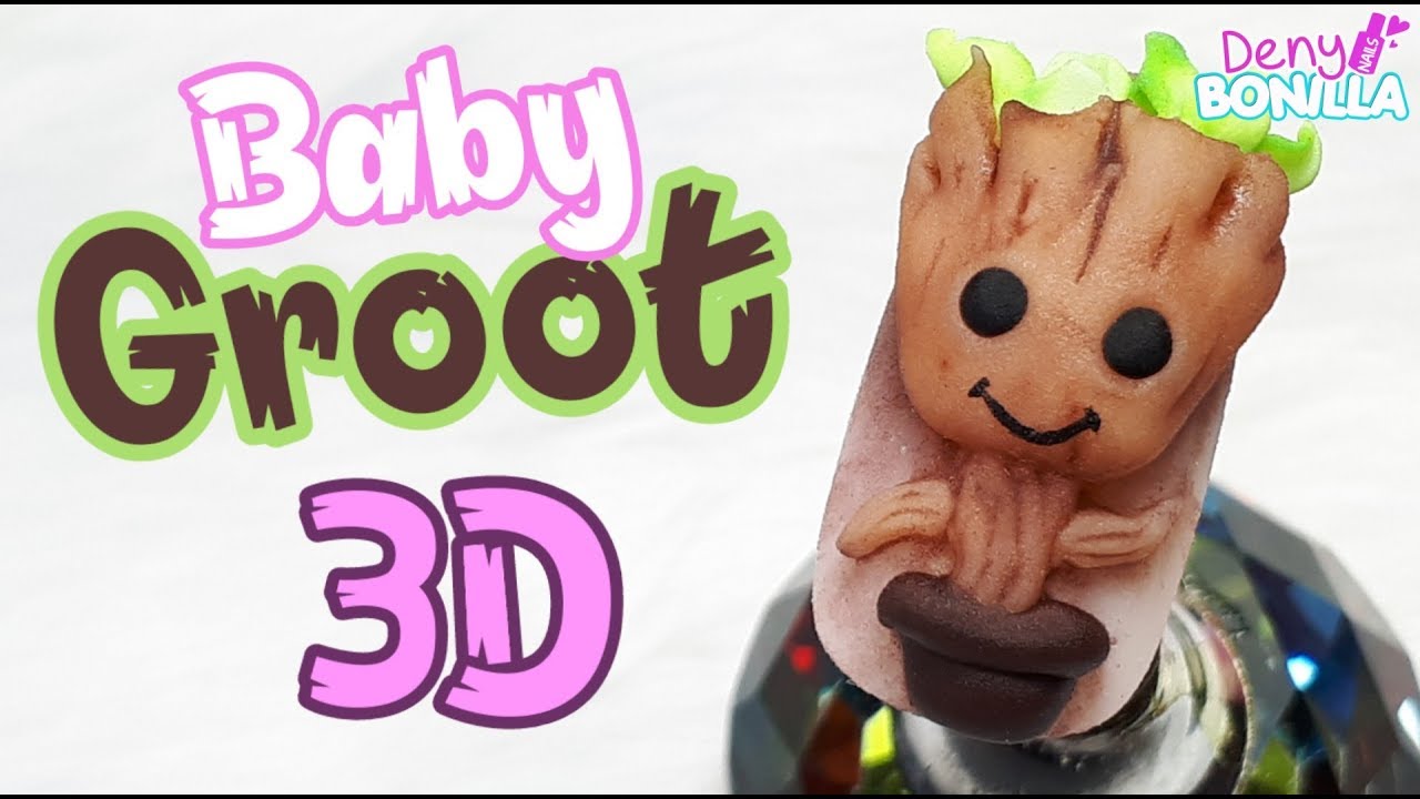 Baby Groot en 3D🌱😍💚| Deny Bonilla Nails