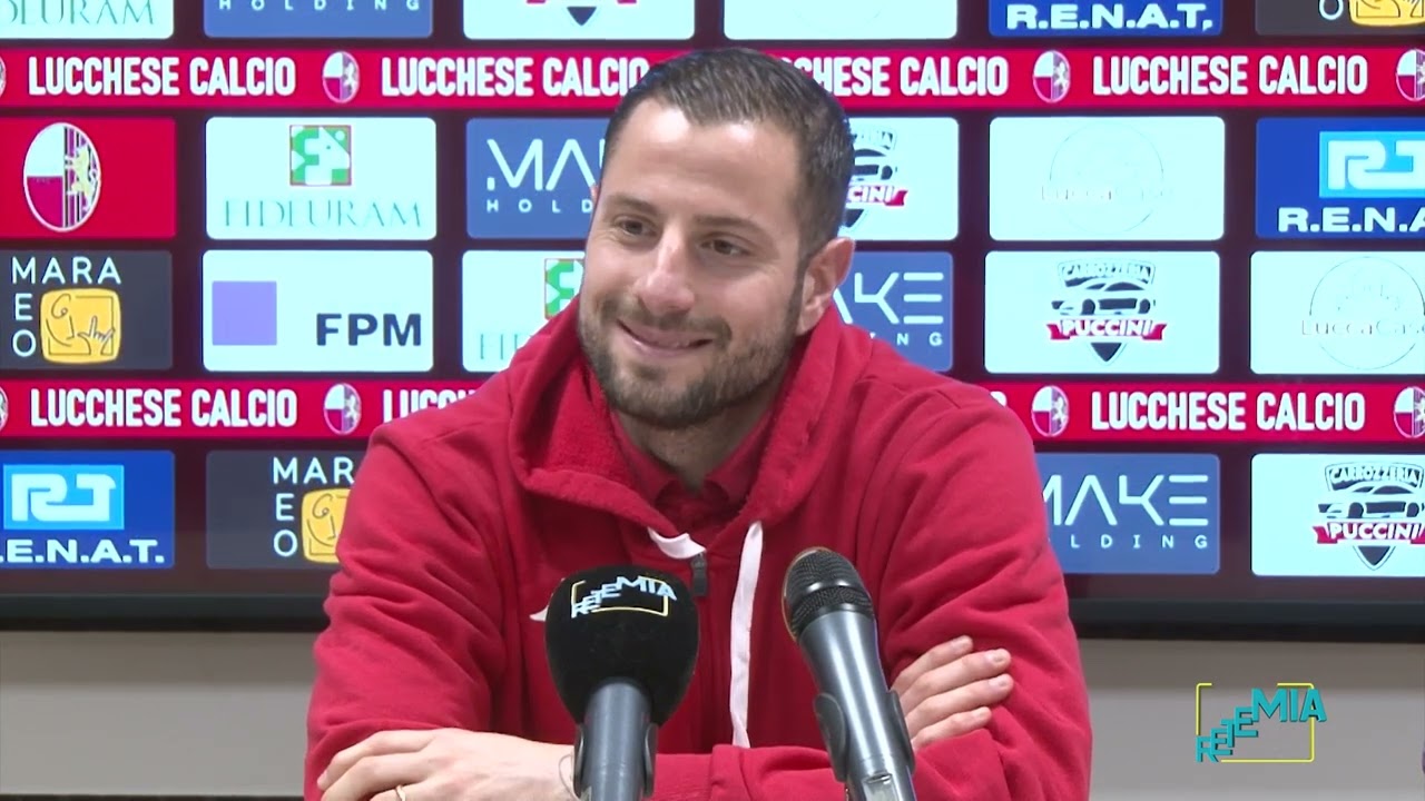 Francesco Fedato al termine di Lucchese-Viareggio