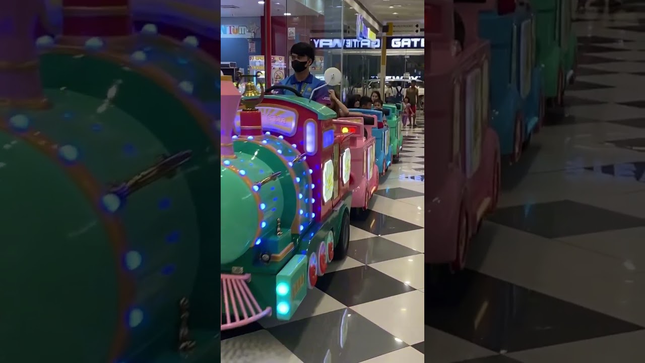 #train inside the mall#the kids is enjoying the rides inside the mall#shortvideo#trainvideos