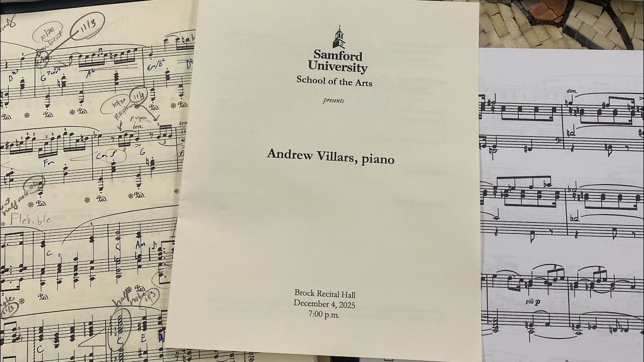 Senior Piano Recital - Andrew Villars (Time stamps in description) 