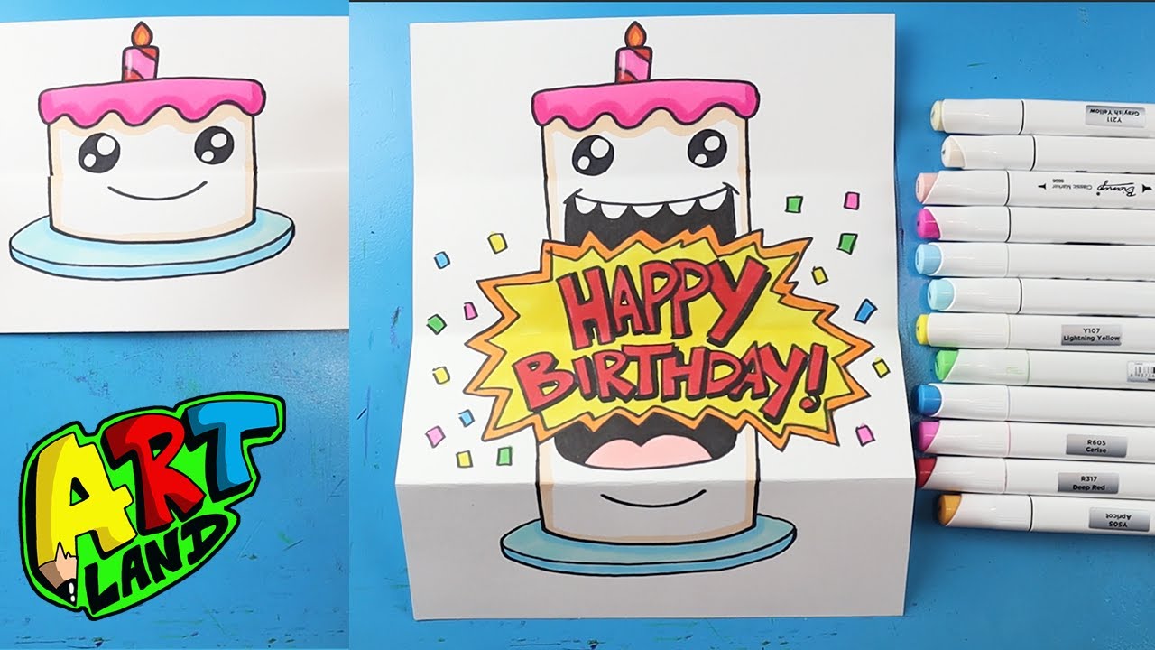 How to Draw a Happy Birthday Surprise Fold