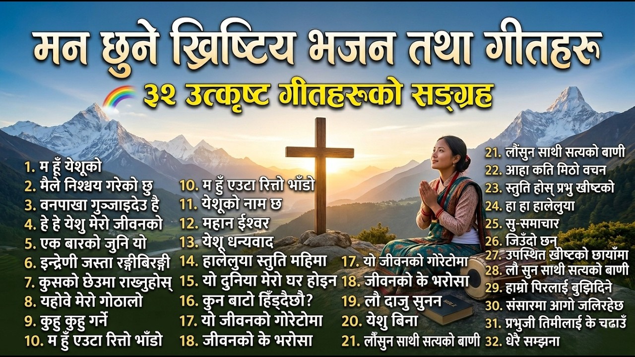 Non Stop Nepali Christian Songs I मन छुने ख्रिष्टिय भनज तथा गीतहरु I ३२ उत्कृष्ट गीतहरुको सङ्ग्रह I