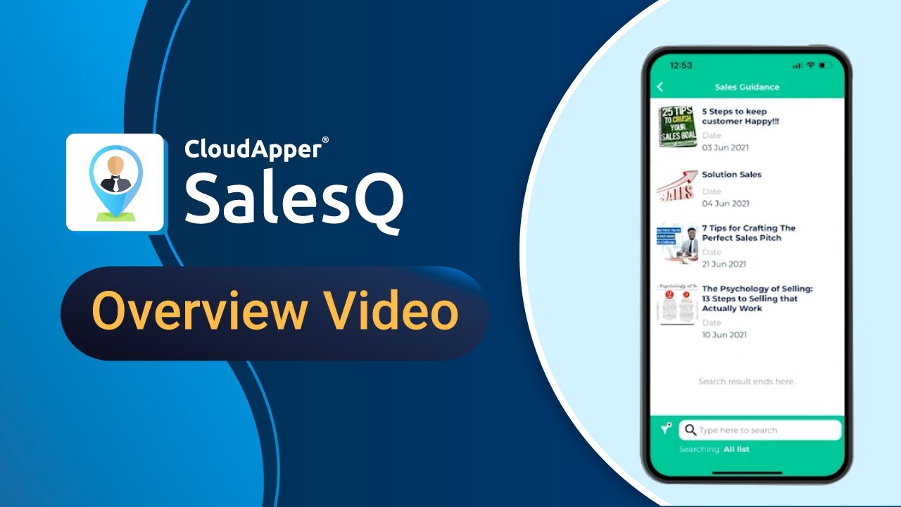 CloudApper SalesQ App Overview | Field Sales Force Management Software
