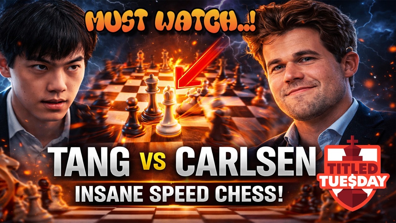 Andrew Tang vs Magnus Carlsen 🔹Insane Blitz Speed Chess..! Play at Titled Tuesday