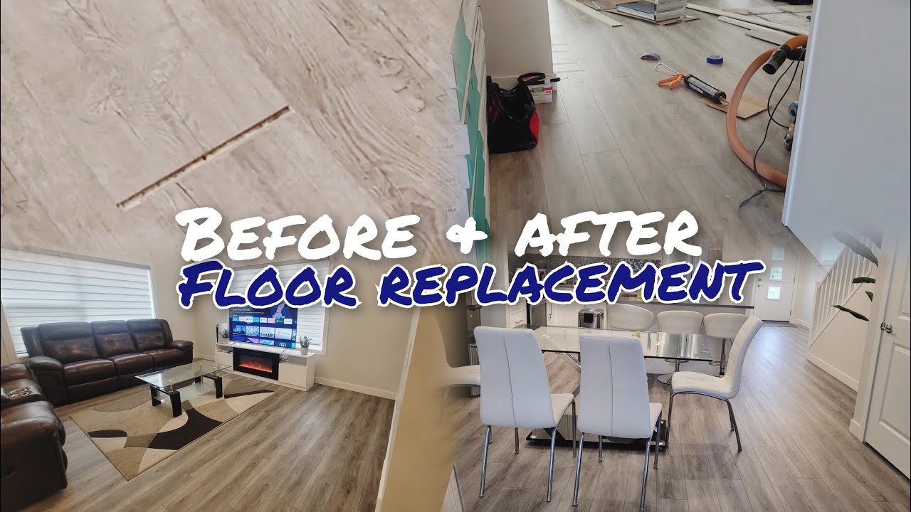 before and after floor replacement