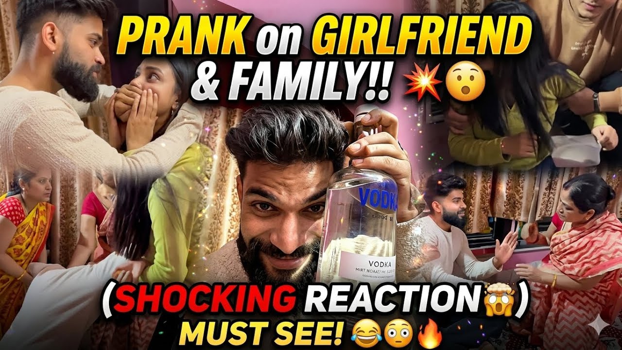 Drinking Prank On Girlfriend & Family 🍻🤣 || Best Prank Ever || Maa ne Peet diya || Funny Prank 🤣