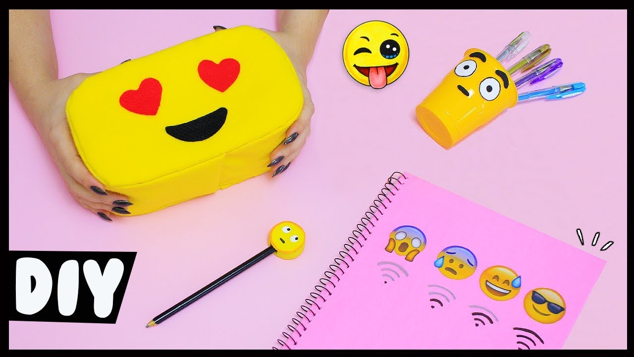 DIYs Volta às Aulas 📚😍 MATERIAL ESCOLAR de EMOJI 😎