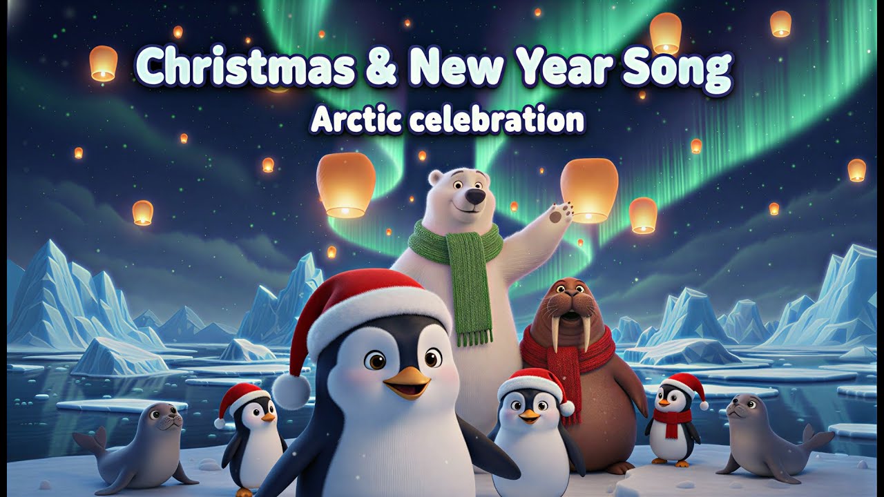 Christmas & New Year Song ❄️🐧 | Arctic Animals Celebrate Together