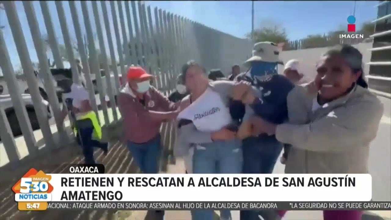 Habitantes de San Agustín Amatengo retienen a la alcaldesa Sarahí Juárez