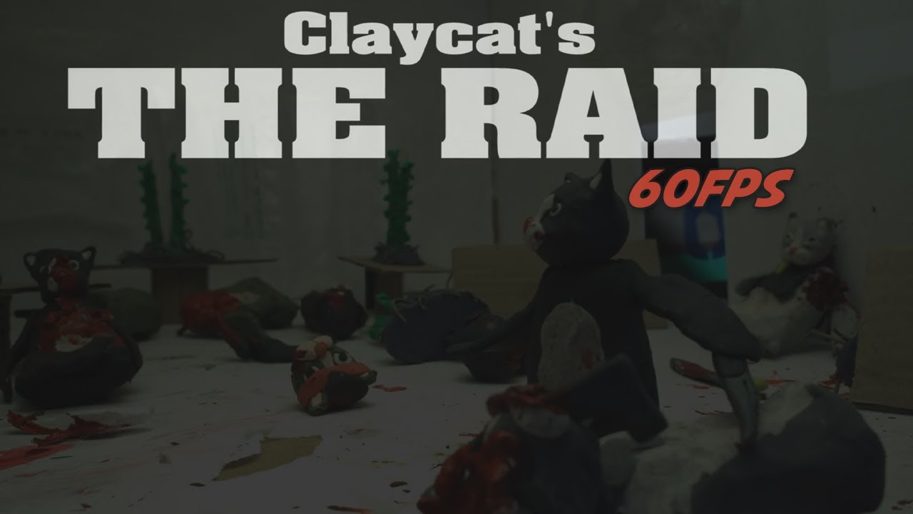 Claycat's THE RAID | a Stop motion Animation by Lee Hardcastle but it's 60FPS