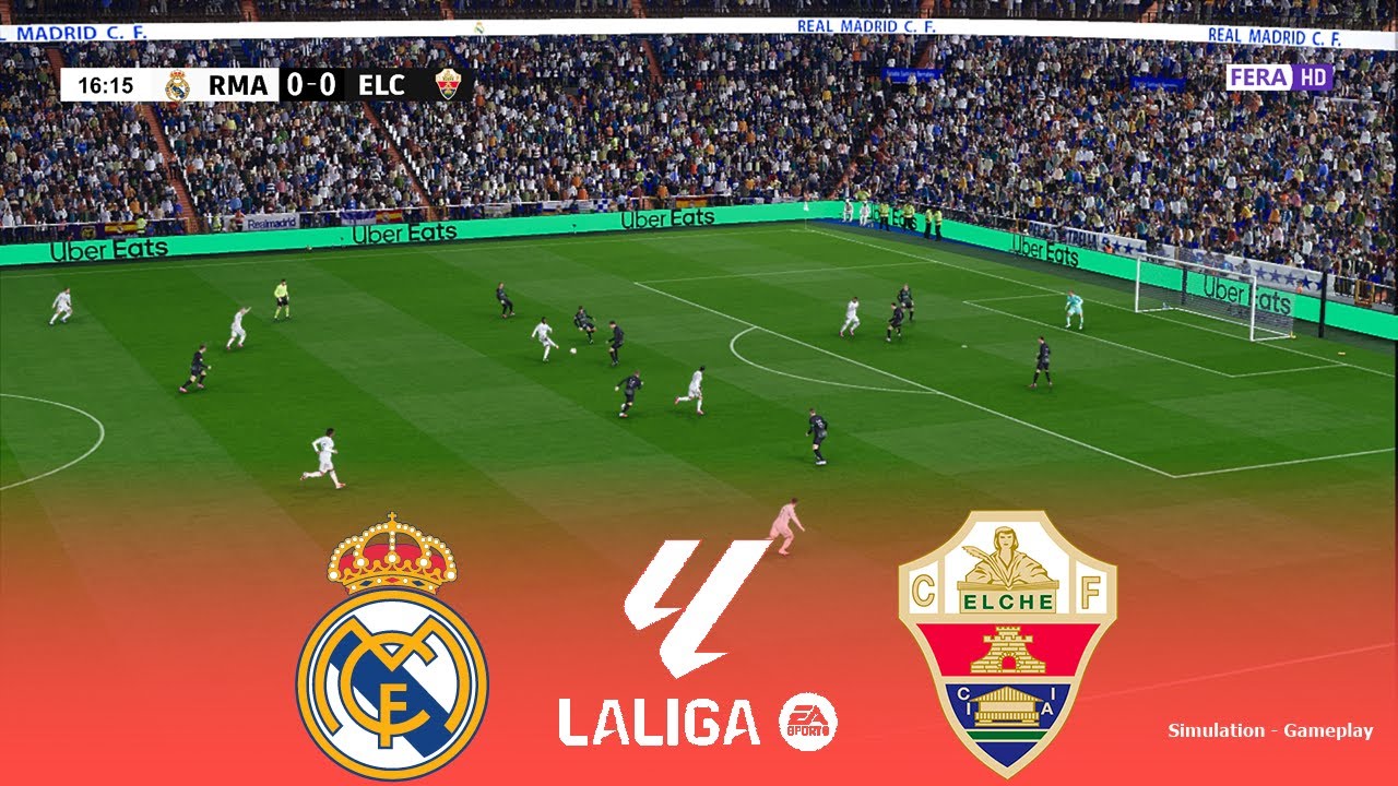 REAL MADRID vs ELCHE Live | La Liga 2026 | 14 March 2026 | Simulation PES 2021 Gameplay
