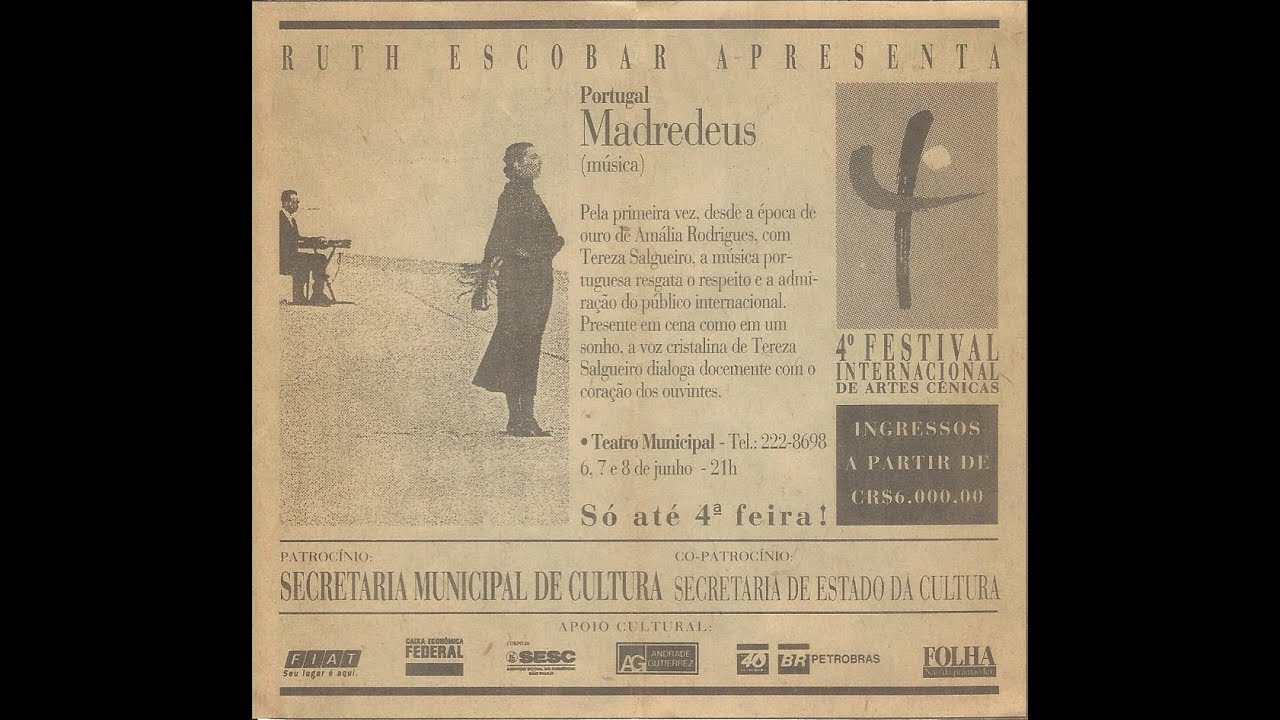 Madredeus - Teatro Municipal, São Paulo 1994
