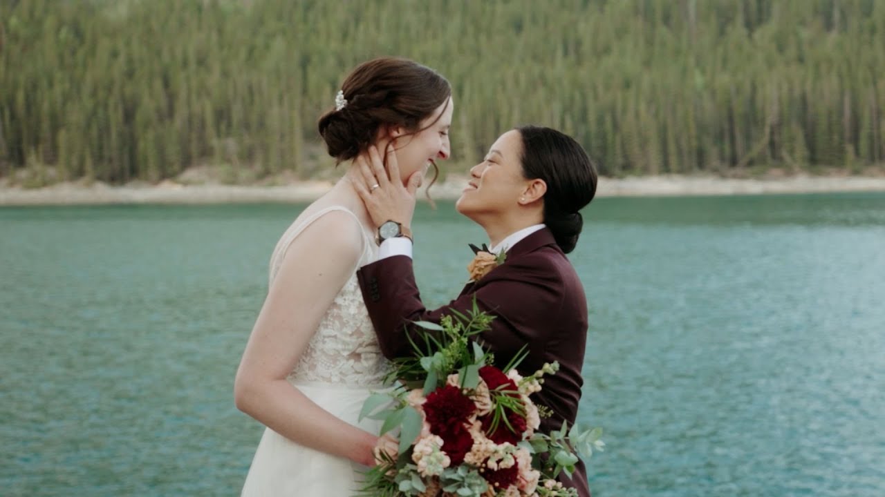 Lake Minnewanka Elopement | Janice and Isabelle