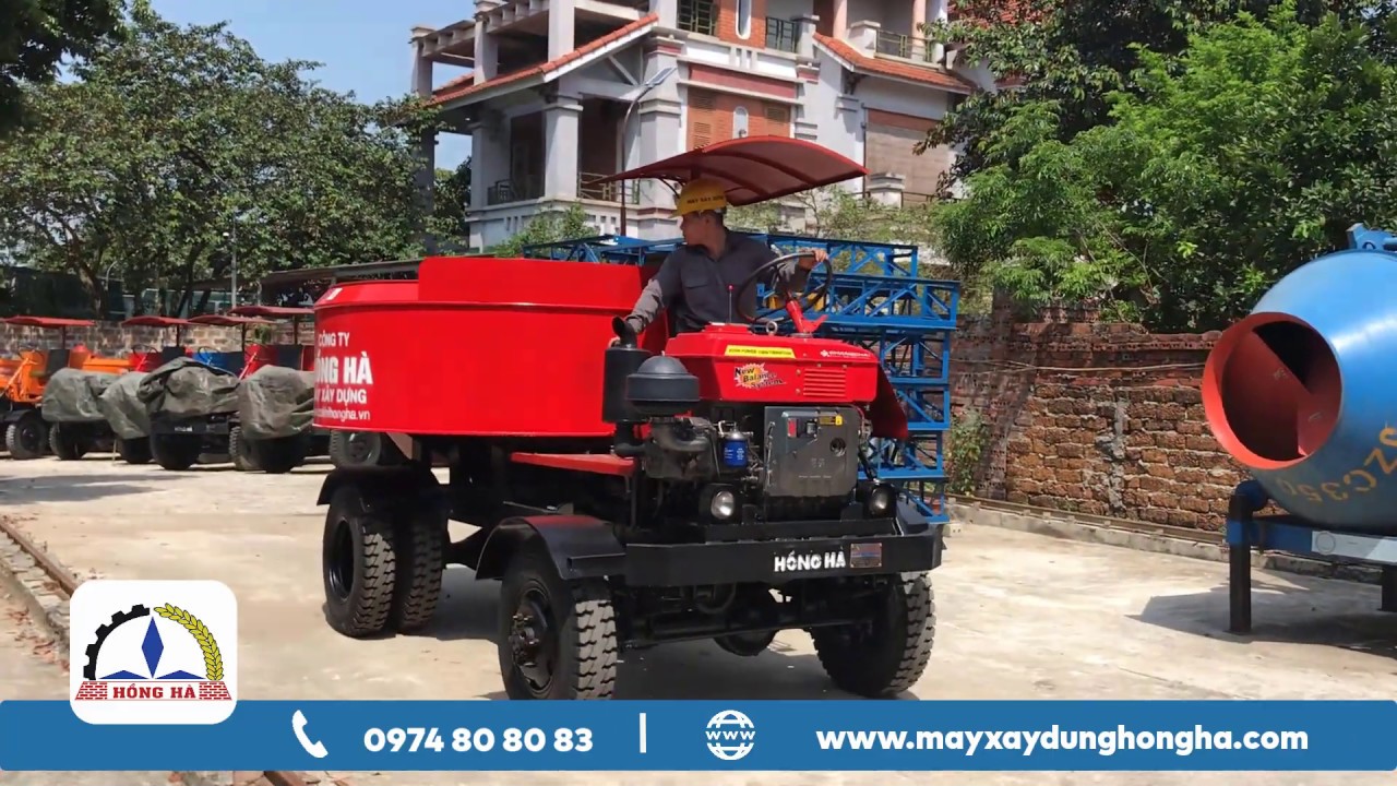 Cận cảnh M&aacute;y trộn b&ecirc; t&ocirc;ng tự h&agrave;nh 12 bao 2 cầu (Phi&ecirc;n bản ti&ecirc;u chuẩn) | M&aacute;y x&acirc;y dựng Hồng H&agrave;