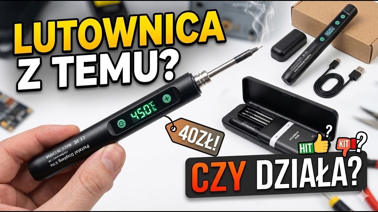 TEST LUTOWNICY BEZPRZEWODOWEJ ZA 40ZŁ Z  TEMU