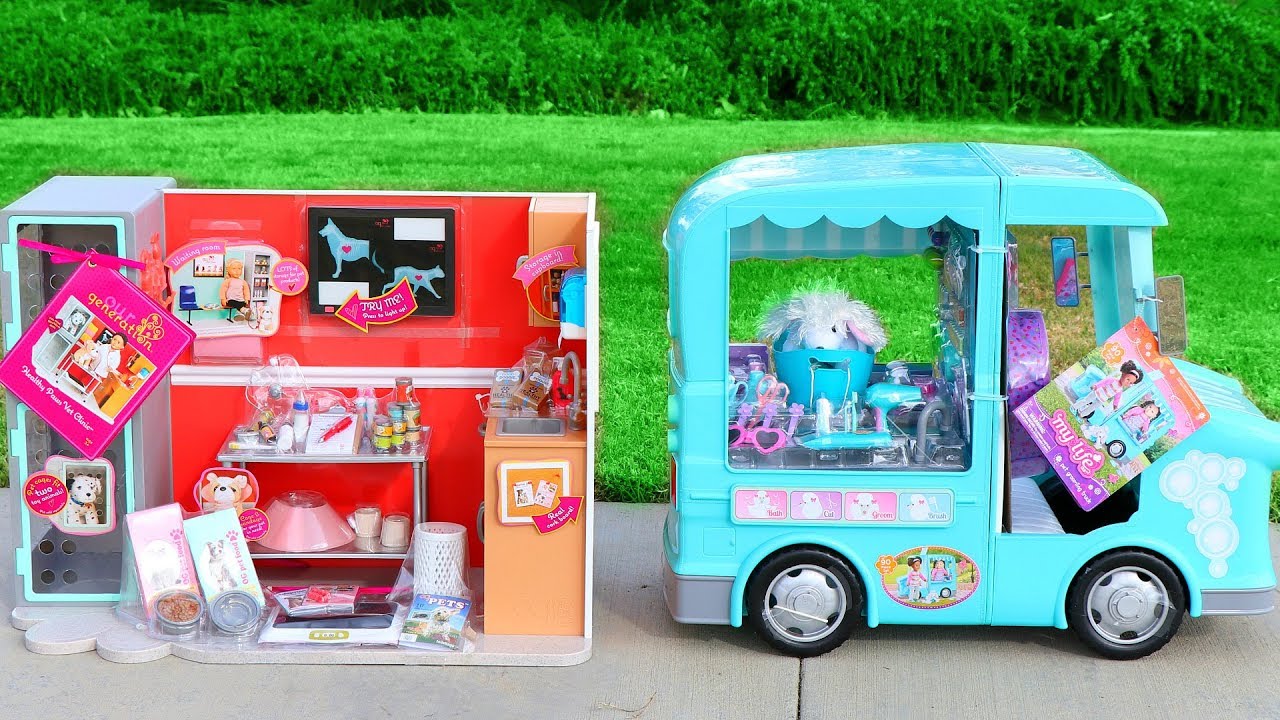 Our Generation  Vet Clinic or My Life As Pet Mobile Grooming Truck Playset