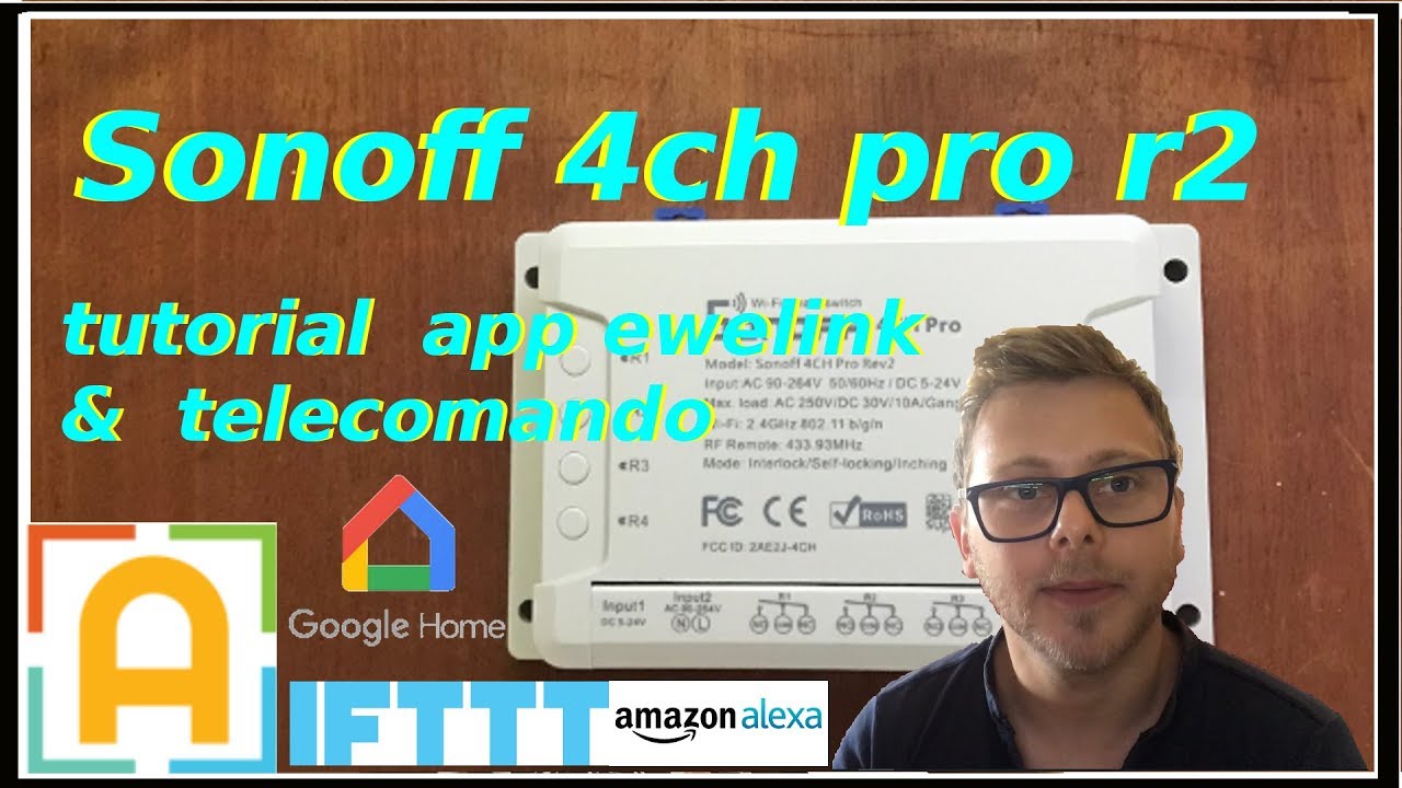 Tutorial sonoff 4ch pro r2 - relè per tapparelle anche con telecomando 433 mhz
