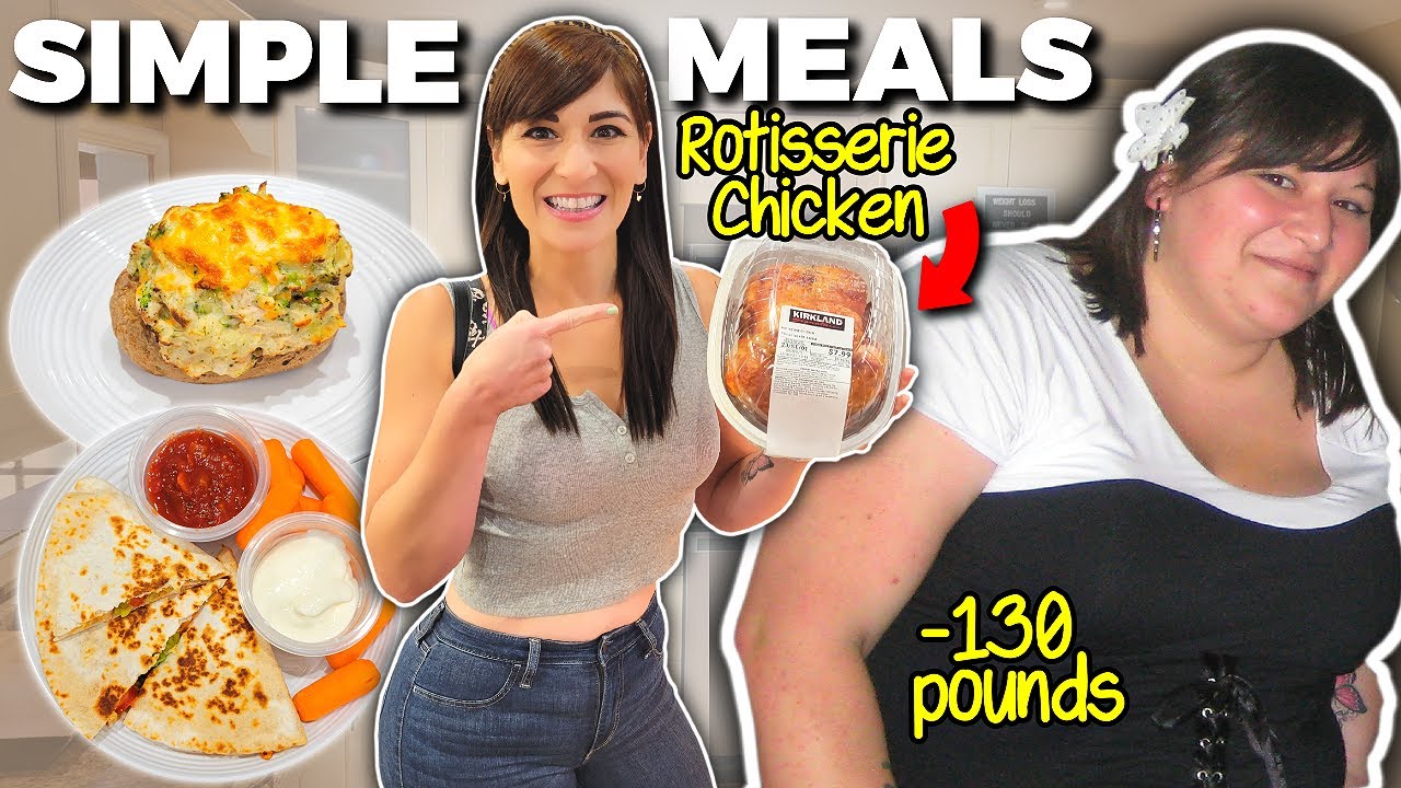 I ate these 2 SIMPLE Costco Rotisserie Chicken Meals to Lose Fat FAST (-130lbs)