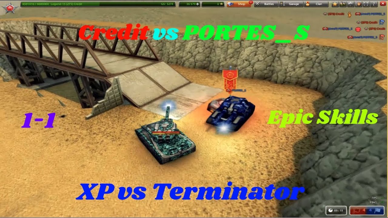 Credit vs PORTES_S 1-1 Zone (XP vs Terminator) - Epic Skills