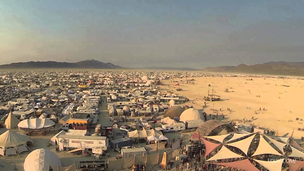 Drone's eye view of Burning Man 2013