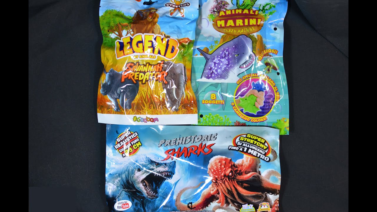 Apro tre buste edicola: Legend of Animals Savannah, Animali Marini, Prehistoric Shark