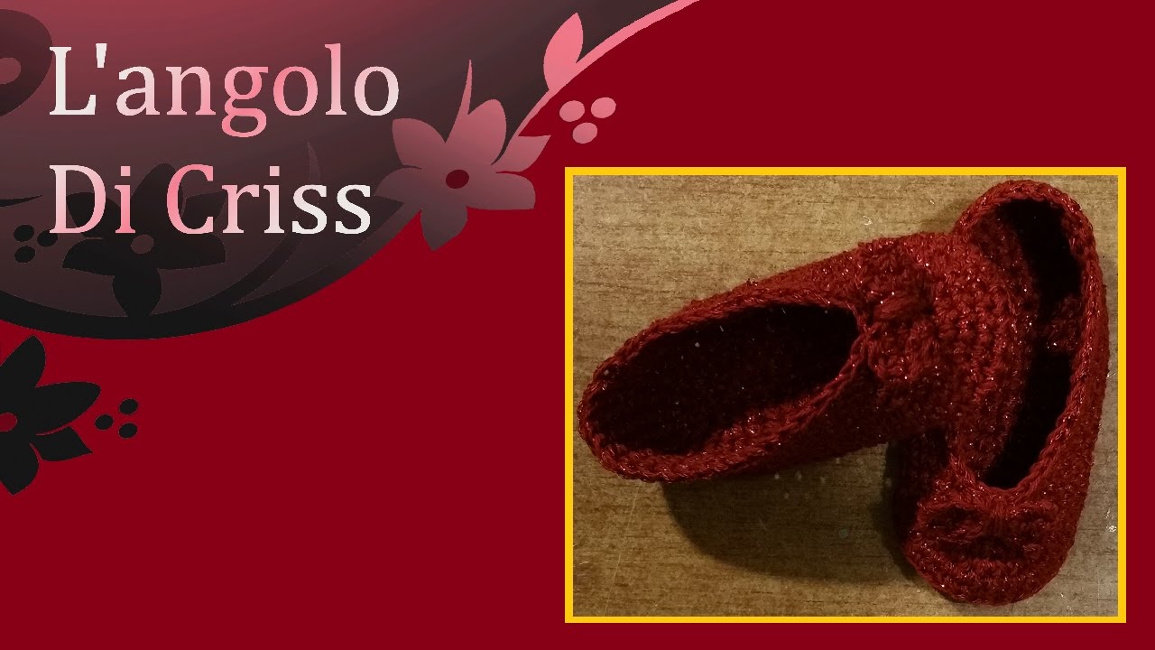 Ballerine neonata all'uncinetto 