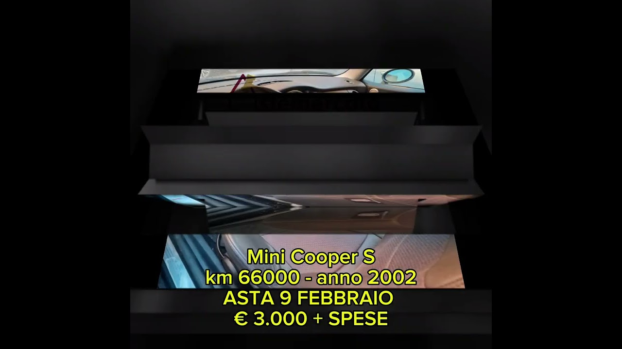 Mini Cooper Skm 66000 - anno 2002ASTA 9 FEBBRAIO € 3.000 + SPESETutti i dettagli sul nostro sito!!
