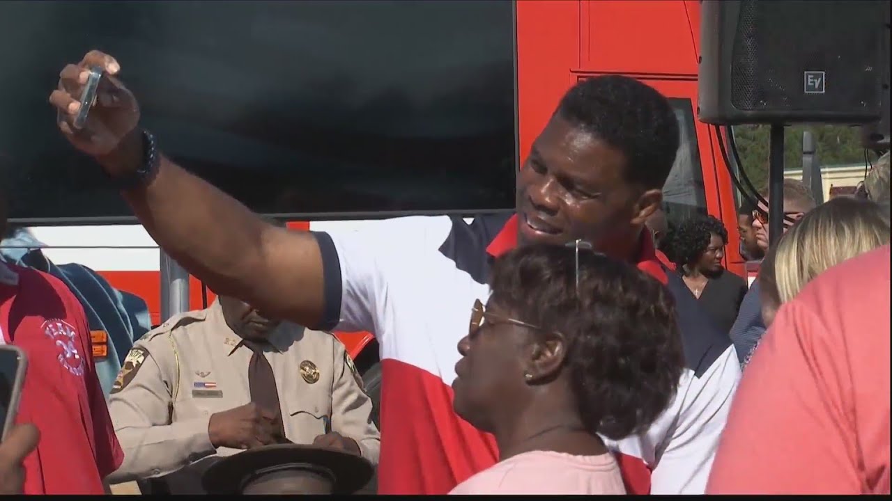 Walker, Warnock both hit campaign trail Wednesday