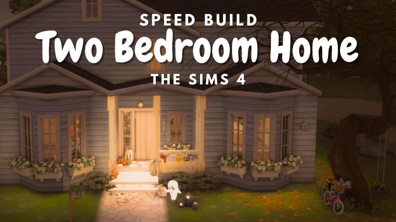 Two-Bedroom Home Speed Build Sims 4 | No Commentary