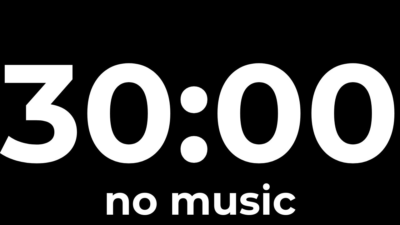 30 Minute Timer (No Music) | Minimalist Countdown for Study & Focus