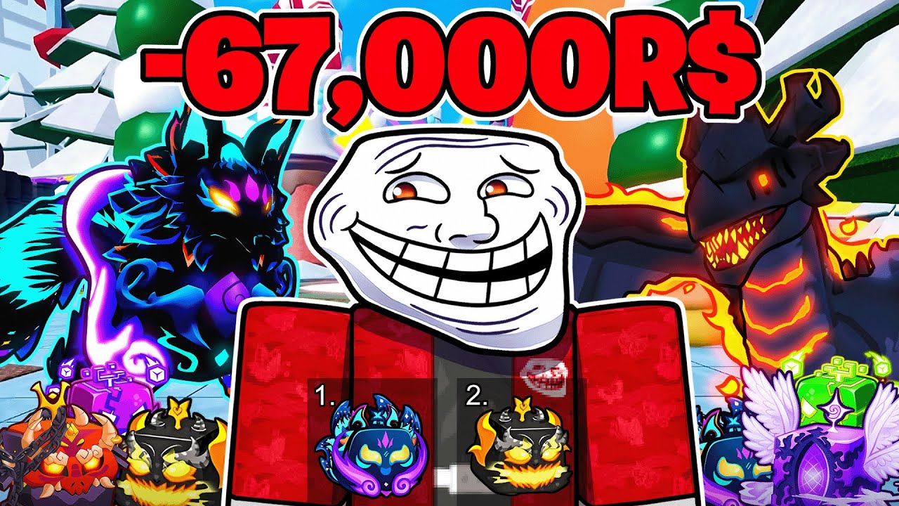 Spending 67,000$ For The WINTER GACHA In Blox Fruits