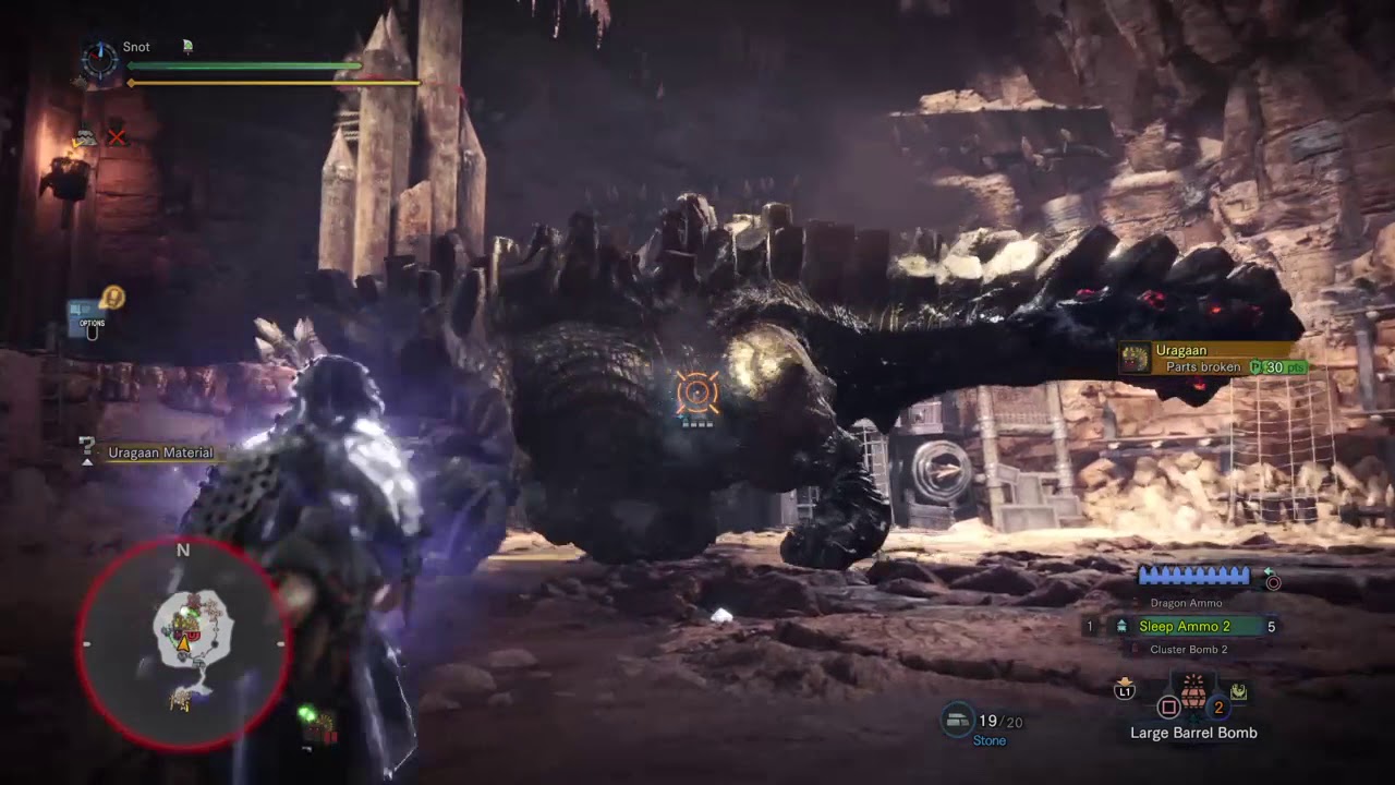 [MHW] HR Special Arena: Uragaan | Solo | 1'44 (HBG )